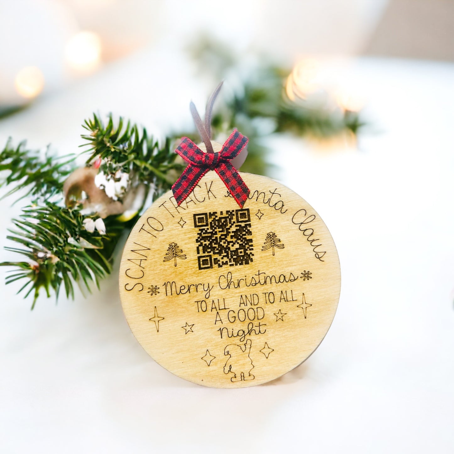 Santa tracker ornament