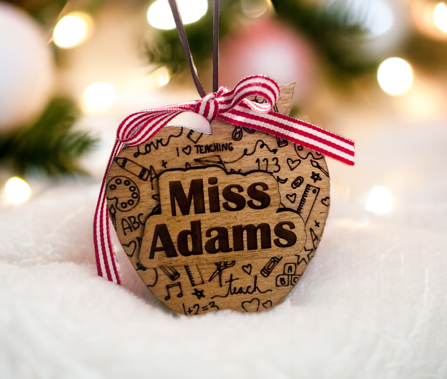 Teacher Apple ornament