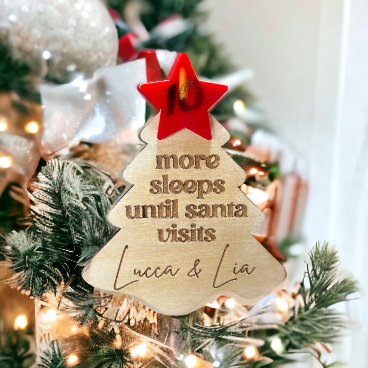 Christmas tree sleeps until santa magnet