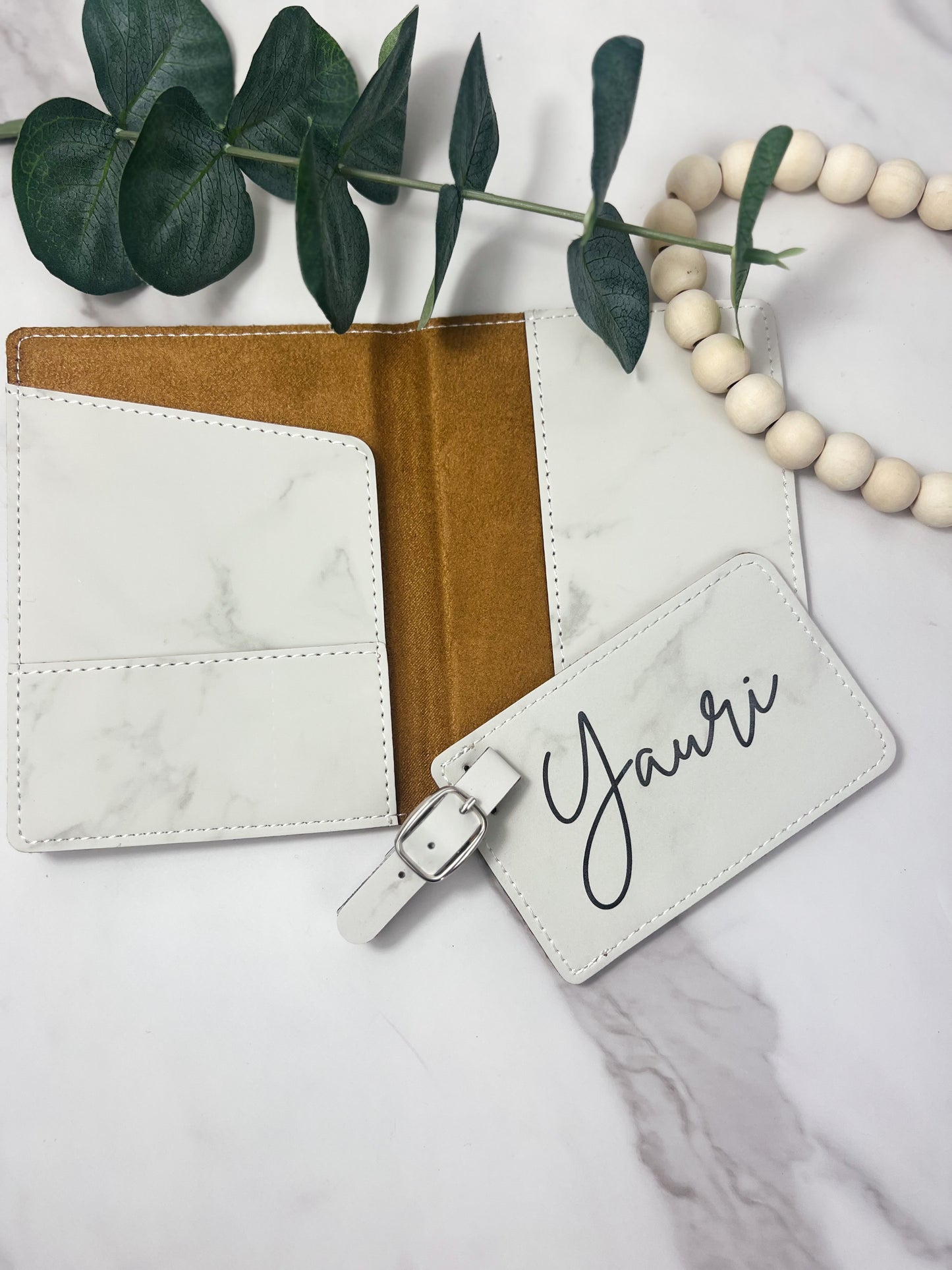 Passport & Luggage Tag Set Laser Engraved