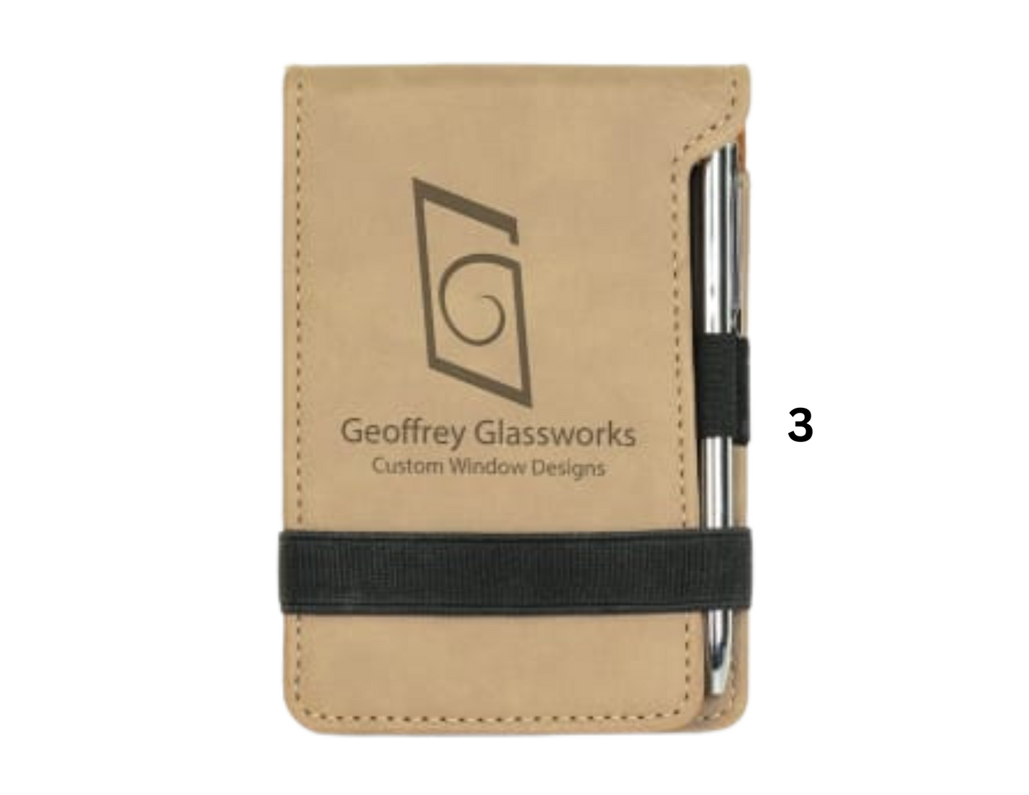 Branded Leatherette Mini Notepad with Pen